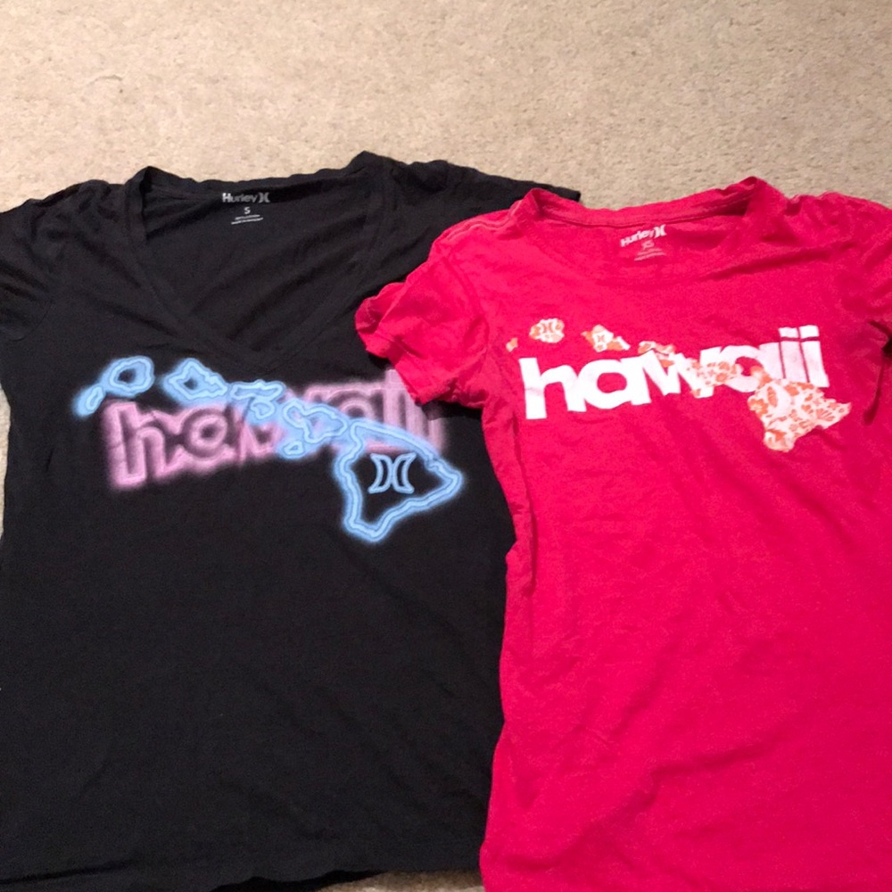 Set of Hurley Hawaii shirts